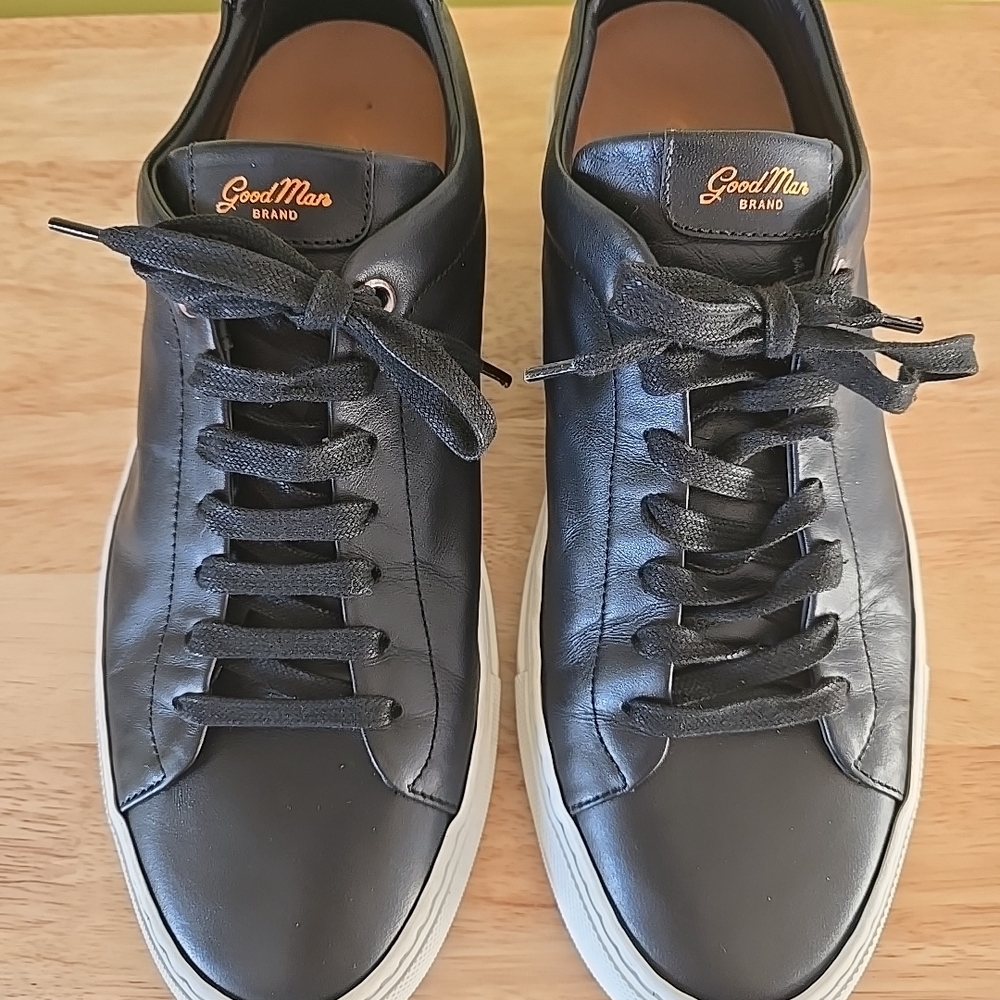 Good Man Brand Black Leather Men's Shoes Sz 10.5 Made In Italy